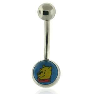  Vinny The Pooh Surgical Stainless Steel Ball Belly Ring 