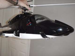 RC Midnigt Black AirWolf 600ESP RTF Large Scale Helicopter Retracts 