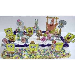   Squidward, Sandy, and 10 SpongeBob Decorative Cake Pieces by SpongeBob