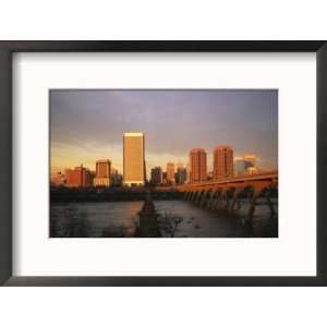  The Richmond, Virginia Skyline at Twilight Framed 