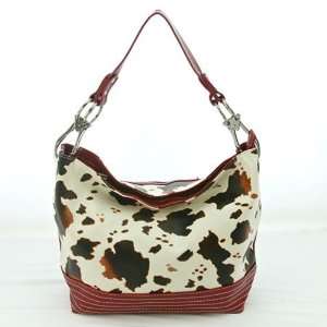  Red Animal Print Faux Leather Fashion Handbag Purse 