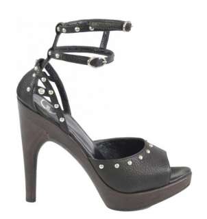 Just Cavalli Black Brown Gray Heel Sandal Shoes 5 6 6.5 7 7.5 8 8.5 9 