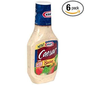 Kraft Creamy Caesar With Bacon, 16 Ounce Bottles (Pack of 6)  