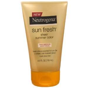  Neutrogena Sun Fresh Lotion, Fair/Medium, 4 Ounce Beauty