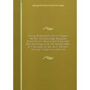    Georg Wilhelm Friedrich Hegels Werke Vo (9785876265302) Books
