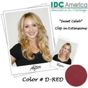 Sweet Celeb Clip in Extensions by IDC America (16 18 Color #D RED 