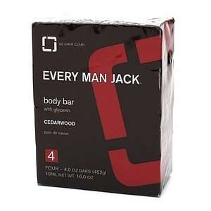  Every Man Jack Body Bar, Cedarwood, 4 oz Beauty