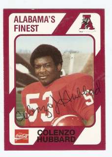 Colenzo Hubbard Alabama Crimson Tide AUTO cd 1973 Champ  