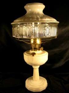 VINTAGE ALADDIN LAMP   ALACITE LINCOLN DRAPE w SHADE & LOX ON #23 Bnr 