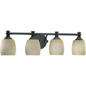  Quorum 4 LIGHT ANT AMBER SCAVO VANITY BATH LIGHT OW 5026 4 