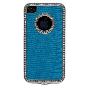  Blue Bling Snakeskin Style Luxury Rhinestone Hard Case 