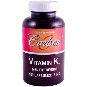  Carlson Labs Vitamin K2, Menatetrenone, 5 mg, 180 Capsules 