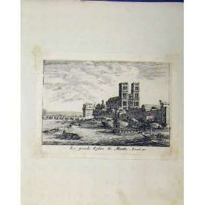  C1810 Grande Eglise Manthe Israel Building Engraving