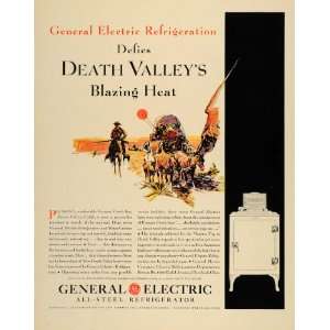 1931 Ad General Electric Refrigeration Death Valley   Original Print 