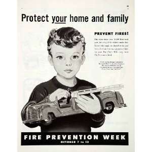  1951 Ad Public Service Message Fire Prevention Week 