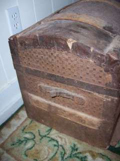 Vintage Stream Trunk Metal Pirate Chest Luggage  