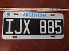 argentina license plate  