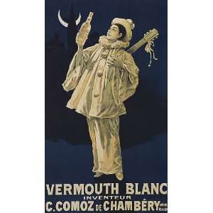  VERMOUTH BLANC C. COMOZ DE CHAMBERY VINTAGE POSTER REPRO 