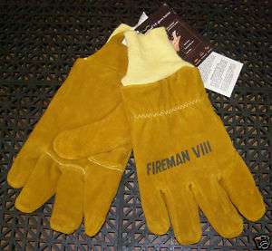 GLOVE CORP Fireman VIII Firefighting Gloves Knit Cuff2X  