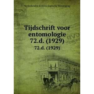   . 72.d. (1929) Nederlandse Entomologische Vereniging Books