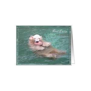 Pool Party Polar Bear Invitation Card