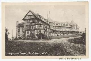 Algonquin Hotel, St Andrews NB Canada, Vintage Postcard  