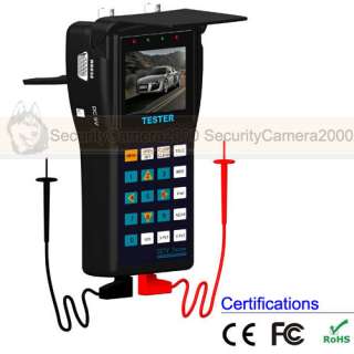 CCTV Tester Power, Signal Attenuation Analyze, UTP Test, Multimeter