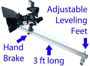 dslr video camera slider track dolly rig level ft brake  
