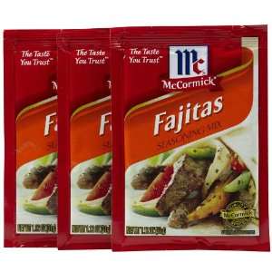 McCormick Fajitas Marinade, 1.12 oz, 3 Grocery & Gourmet Food