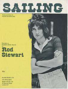 ROD STEWART   70s Sheet music   SAILING  