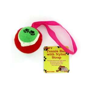 Bulk Pack of 48   Tennis ball dog toy with nylon strap (Each) By Bulk 