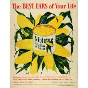  1949 Ad Canned Vegetable Corn Niblets Jolly Green Giant 