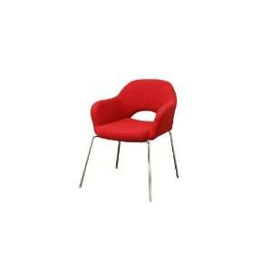  Modern Red Twill Executive Arm Chair 