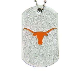  Texas Longhorns Dog Fan Tag Necklace Glitter Sparkle 