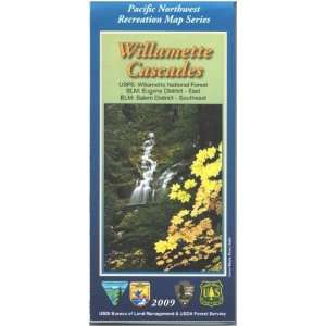  Map Willamette Cascades Forest Service Books