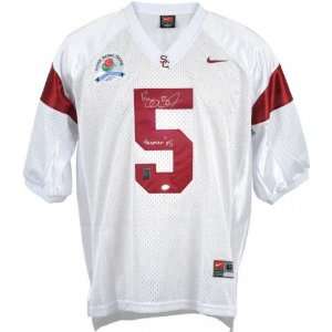 Reggie Bush Autographed Jersey  Details USC Trojans, White, Nike 