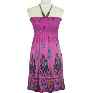   Halter Summer Beach Dress Bohemian Design Dress L 