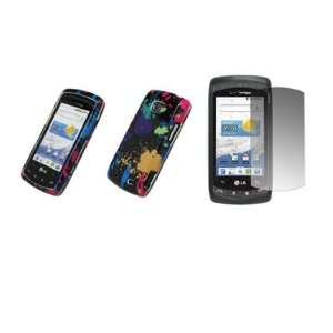  Paint Splatter Snap On Cover Case + Screen Protector for 