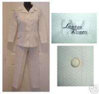 VERY vintage Lester Rosen women’s white pant suit 70s  