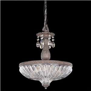 Milano Four Light Pendant Finish French Gold, Crystal Color Spectra 