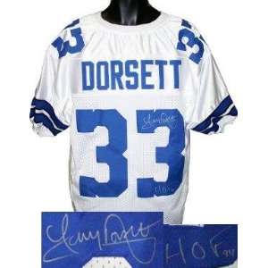 Tony Dorsett Signed Uniform   White Prostyle HOF 94   Autographed NFL 