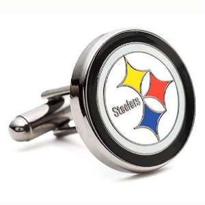 Pittsburgh Steelers NFL Logod Executive Cufflinks w/Jewelry Box 