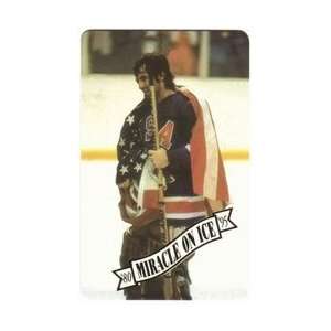  Phone Card Miracle On Ice 1980 Olympic Hockey Jim Craig & USA Flag