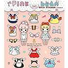  Cute girl character deco sticker 20sheets+ 