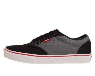 Vans Atwood Canvas Black Grey Red 2012 New Mens Skate Boarding Shoes 