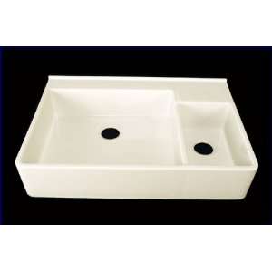  Kitchen Farm Sink   Double Large/Small Bowl Bisque