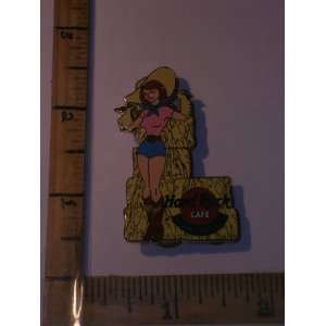  Hard Rock Cafe Pin, Stack of Yellow Hay with Red Headed 