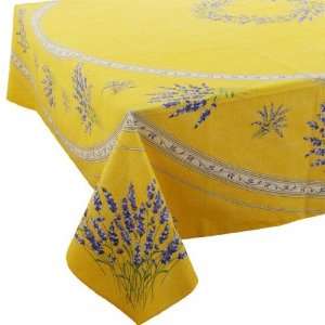  Valensole Yellow Cotton Tablecloths 68 x 68 Square