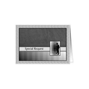  Special Request Usher Tuxedo Black Grey White Card Health 