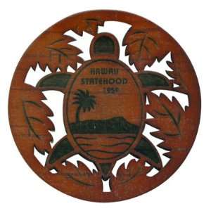 Hawaiian 50th Anniversary Diamondhead Turtle Coaster Set of 4  